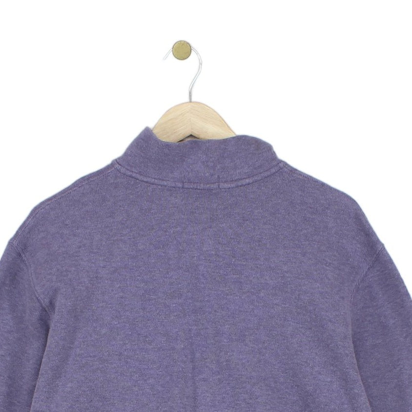Womens 1/4 Zip Sweatshirt Cropped Reworked