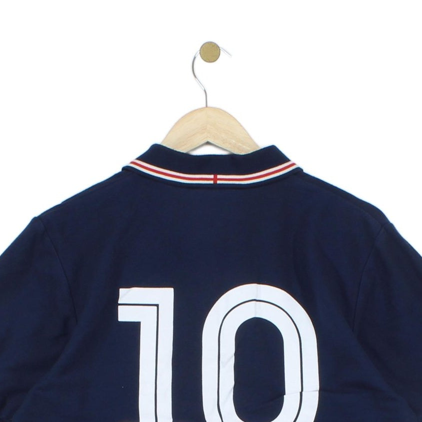Mens England Polo Shirt Football Retro