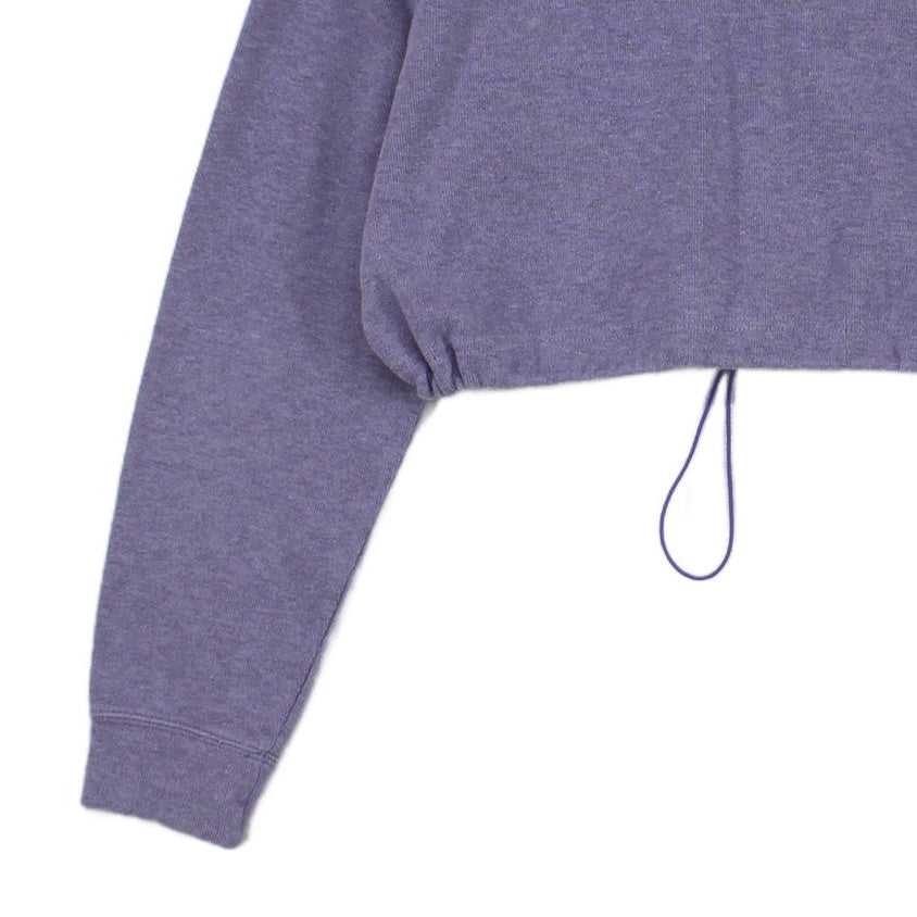 Womens 1/4 Zip Sweatshirt Cropped Reworked