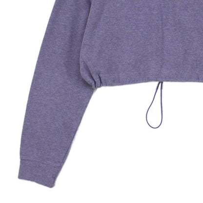 Womens 1/4 Zip Sweatshirt Cropped Reworked