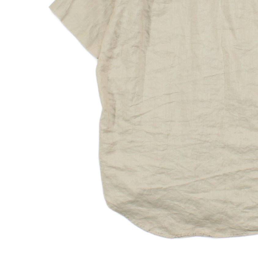 Mens Linen Shirt Short Sleeve Button Up