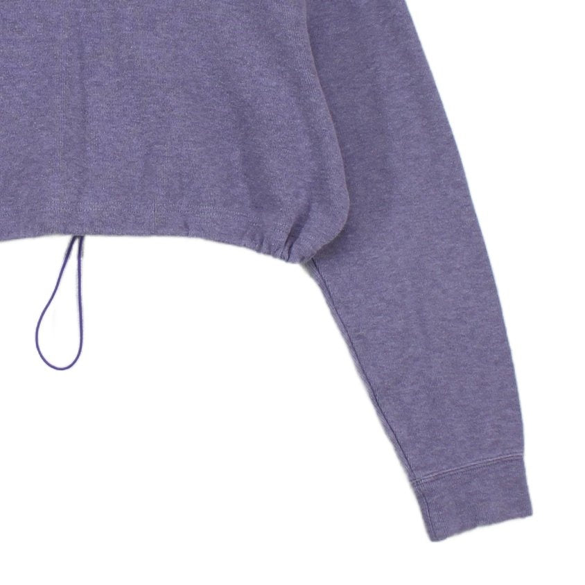 Womens 1/4 Zip Sweatshirt Cropped Reworked