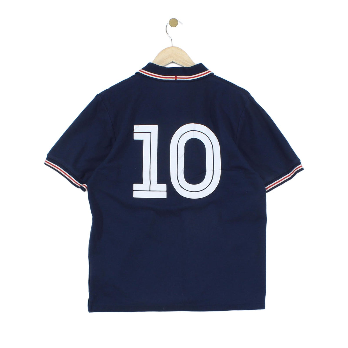 Mens England Polo Shirt Football Retro