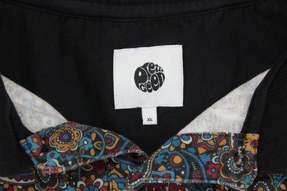 Mens Paisley Polo Shirt Collar Short Sleeve