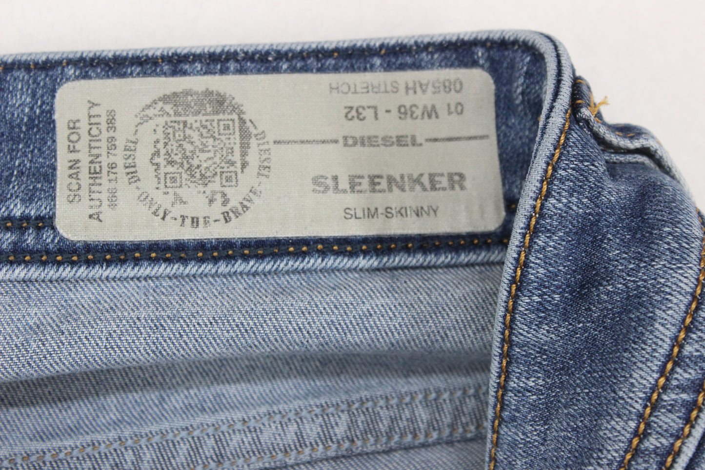 Mens Sleenker Jeans Slim Skinny Distressed Denim