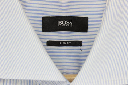 Mens Striped Shirt Slim Fit Long Sleeve