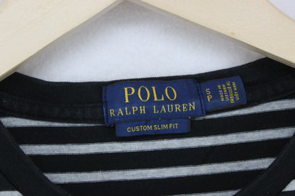 Mens Striped T-Shirt Short Sleeve Slim Fit