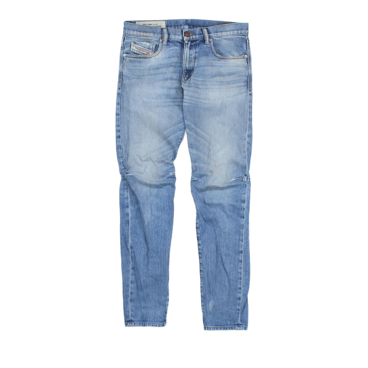 Mens D-Strukt Jeans Slim Distressed Denim