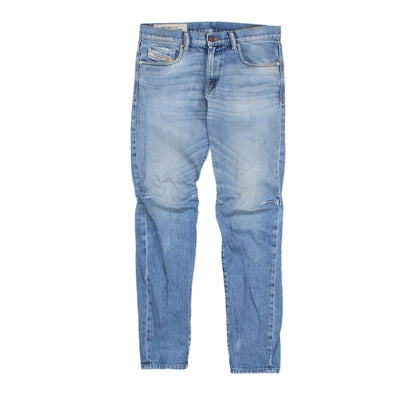 Mens D-Strukt Jeans Slim Distressed Denim