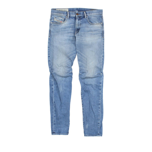 Mens D-Strukt Jeans Slim Distressed Denim
