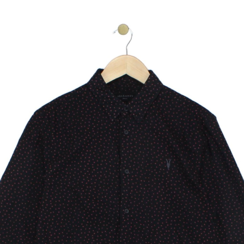 Mens Polka Dot Shirt Long Sleeve Casual