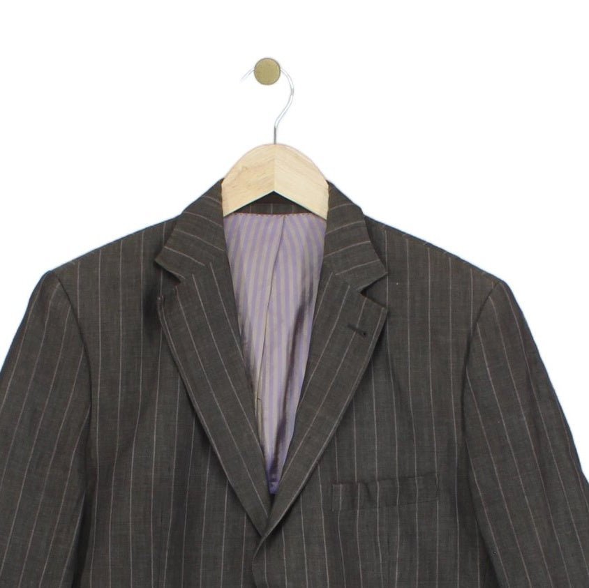 Mens Blazer Pinstripe Formal