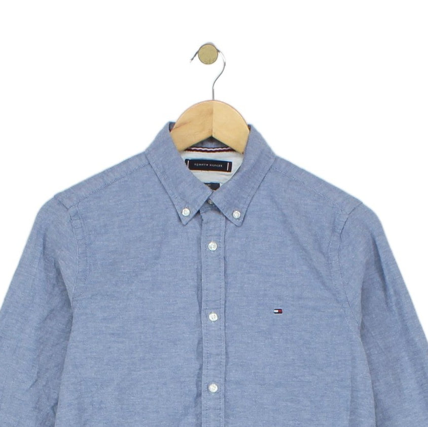Mens Shirt Slim Fit Stretch Button Down