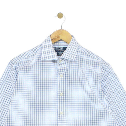 Mens Check Shirt Long Sleeve Cotton