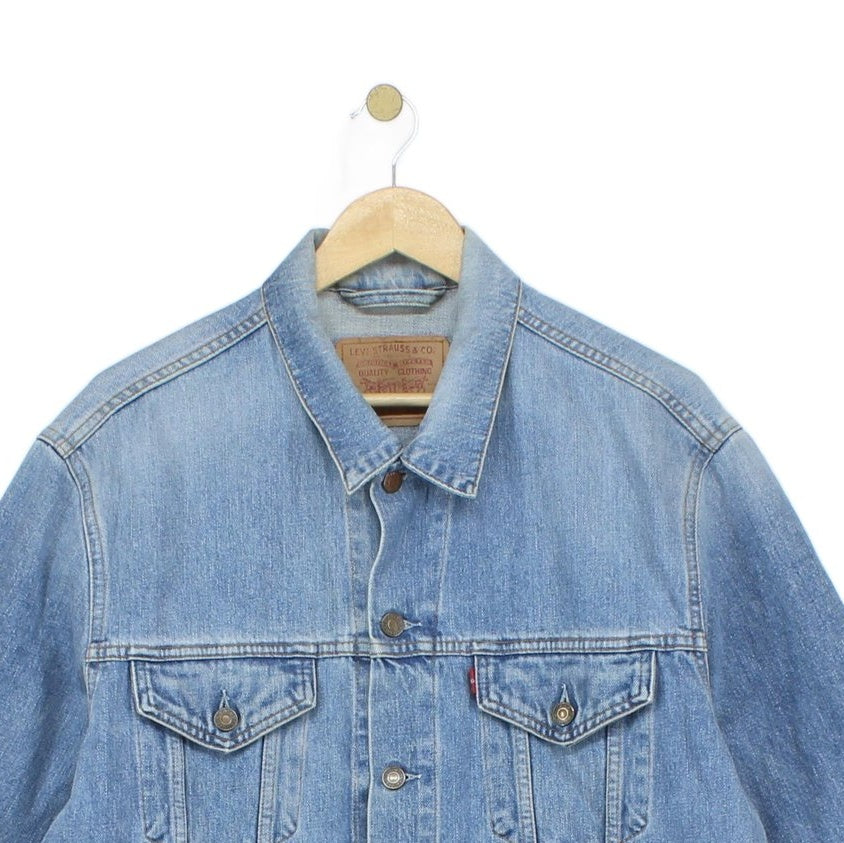 Mens Denim Jacket Made In Italy Classic Trucker