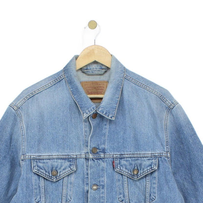 Mens Denim Jacket Made In Italy Classic Trucker