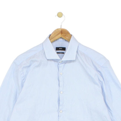 Mens Striped Shirt Slim Fit Long Sleeve