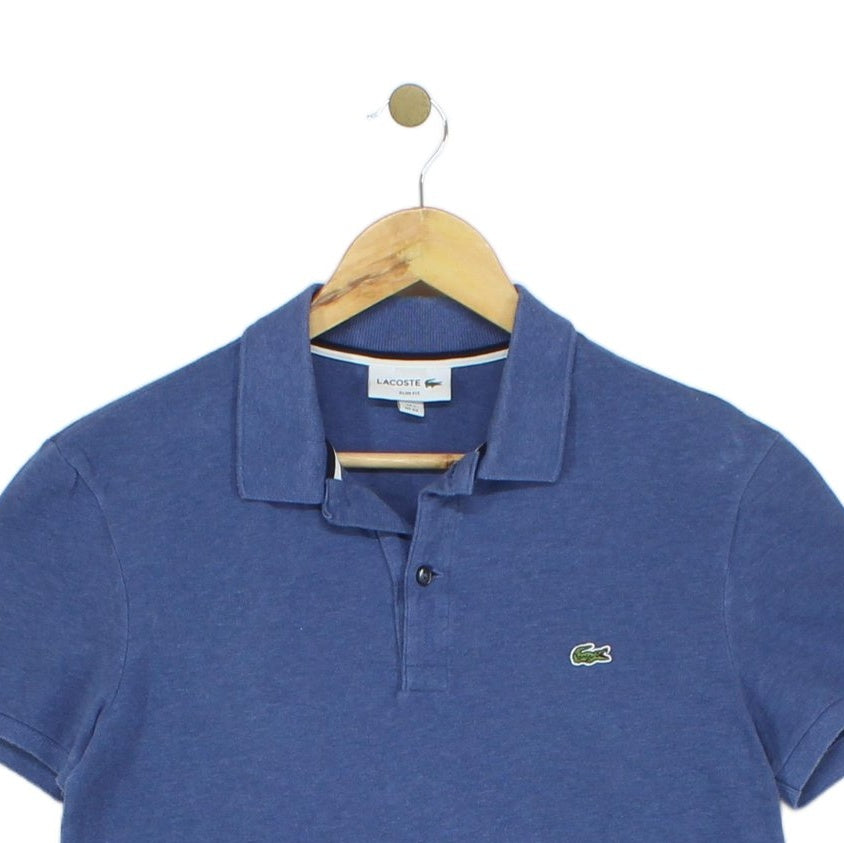 Mens Polo Shirt Slim Fit Logo Short Sleeve
