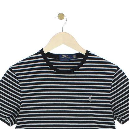 Mens Striped T-Shirt Short Sleeve Slim Fit
