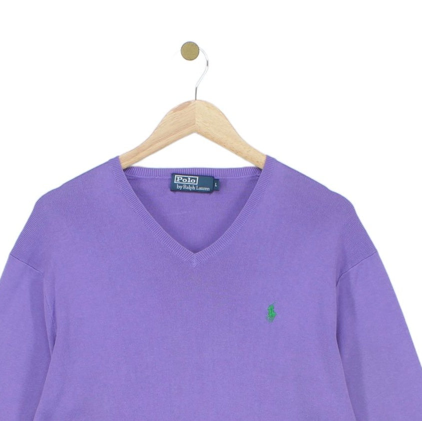 Mens V-Neck Jumper Classic Cotton