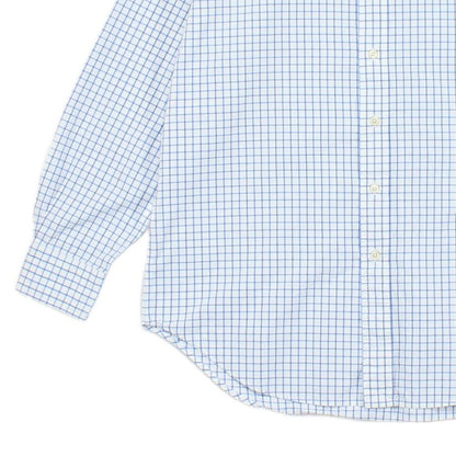 Mens Check Shirt Long Sleeve Cotton