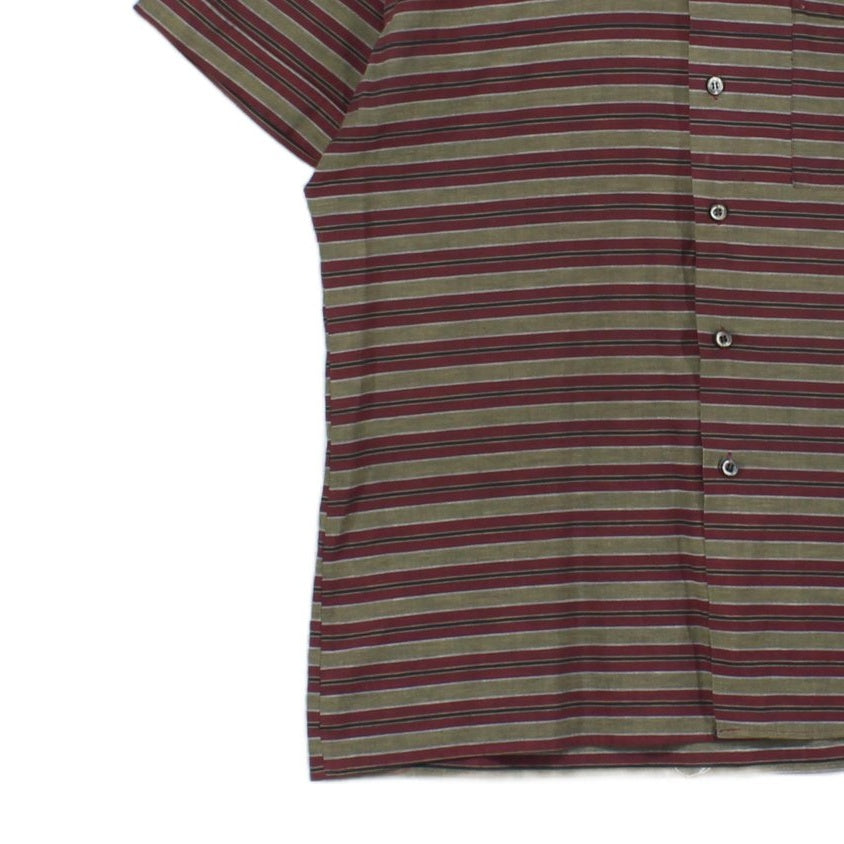 Mens Striped Shirt Short Sleeve Uk Made