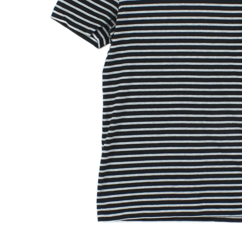 Mens Striped T-Shirt Short Sleeve Slim Fit