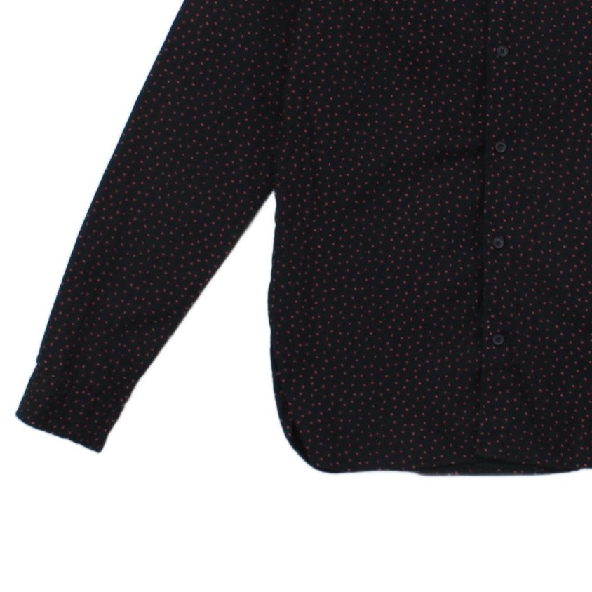 Mens Polka Dot Shirt Long Sleeve Casual