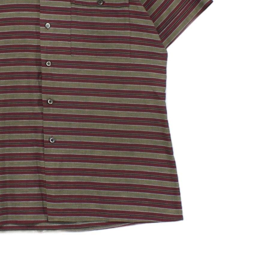 Mens Striped Shirt Short Sleeve Uk Made