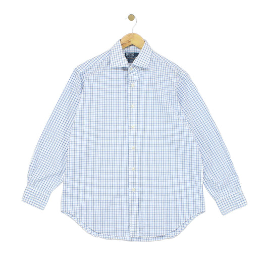 Mens Check Shirt Long Sleeve Cotton