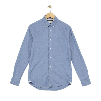Mens Shirt Slim Fit Stretch Button Down