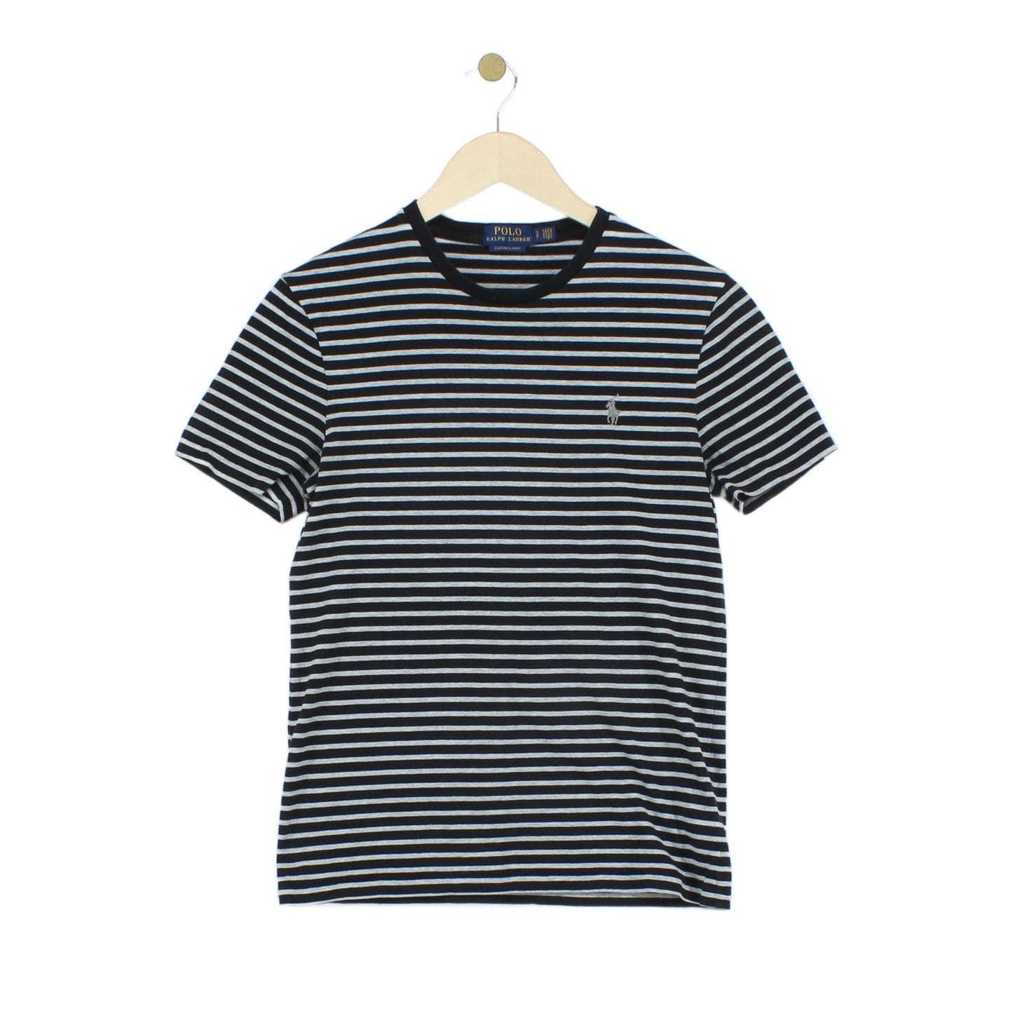 Mens Striped T-Shirt Short Sleeve Slim Fit