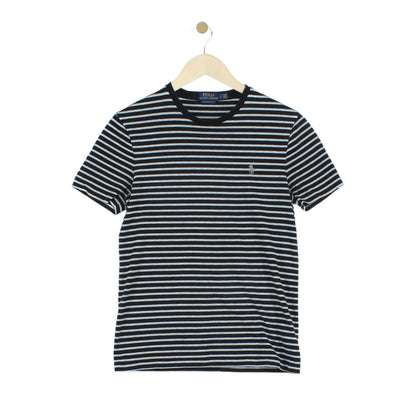 Mens Striped T-Shirt Short Sleeve Slim Fit