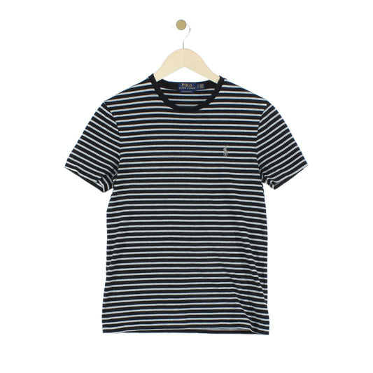 Mens Striped T-Shirt Short Sleeve Slim Fit