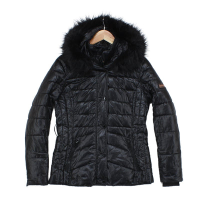 Womens Quilted Jacket Full Zip Hooded