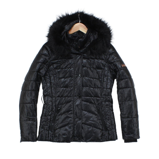Womens Quilted Jacket Full Zip Hooded