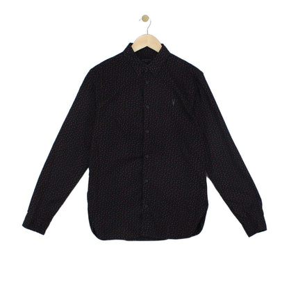 Mens Polka Dot Shirt Long Sleeve Casual