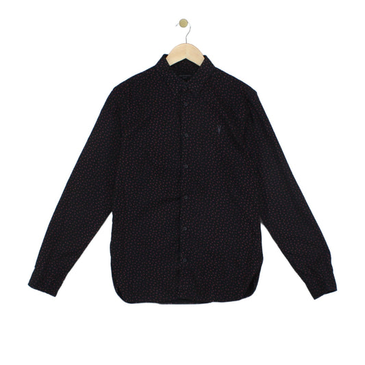 Mens Polka Dot Shirt Long Sleeve Casual