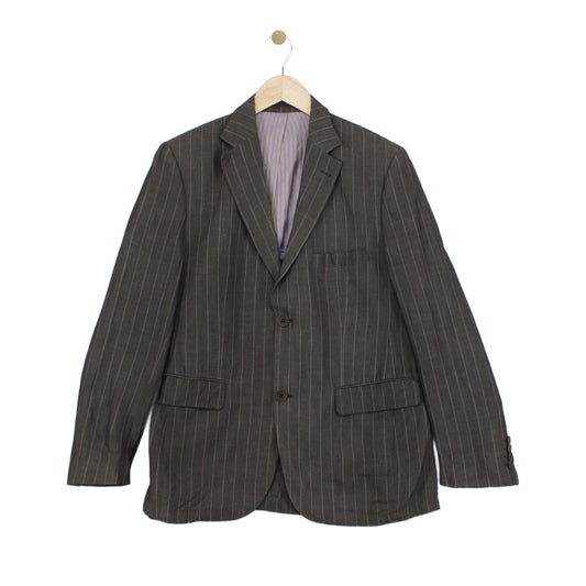 Mens Blazer Pinstripe Formal