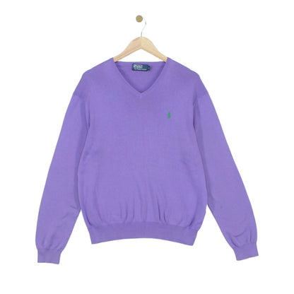 Mens V-Neck Jumper Classic Cotton