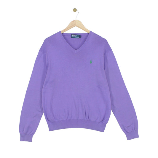 Mens V-Neck Jumper Classic Cotton