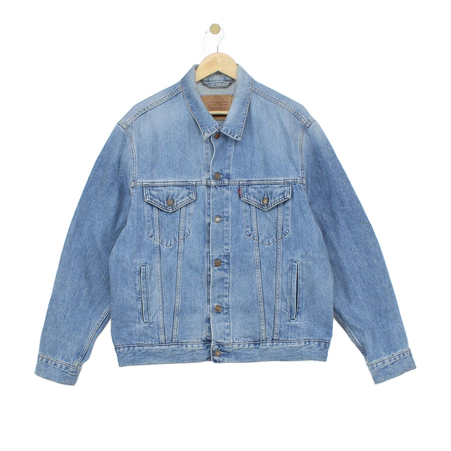 Mens Denim Jacket Made In Italy Classic Trucker