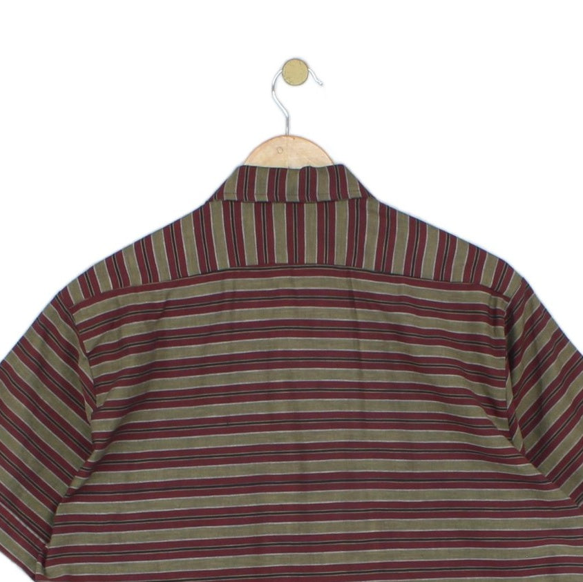Mens Striped Shirt Short Sleeve Uk Made