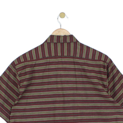 Mens Striped Shirt Short Sleeve Uk Made