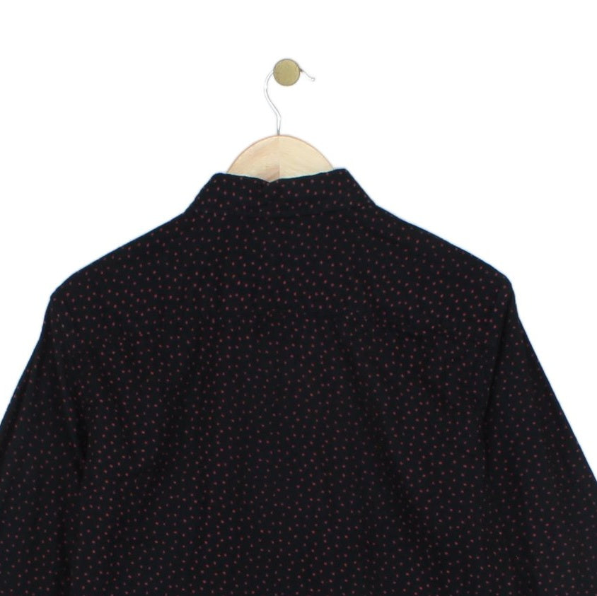 Mens Polka Dot Shirt Long Sleeve Casual