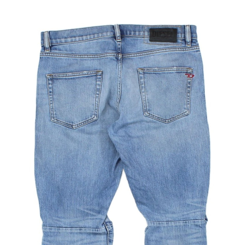 Mens D-Strukt Jeans Slim Distressed Denim