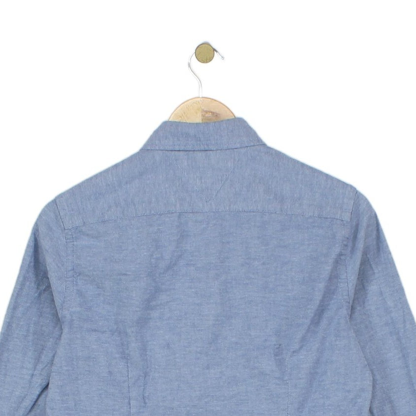 Mens Shirt Slim Fit Stretch Button Down