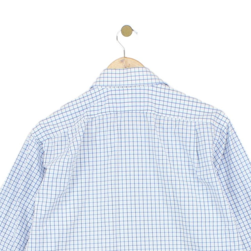 Mens Check Shirt Long Sleeve Cotton