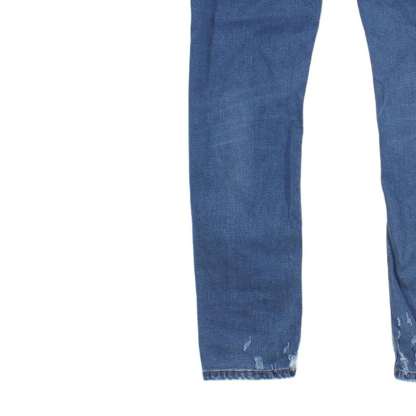 Mens Sleenker Jeans Slim Skinny Distressed Denim