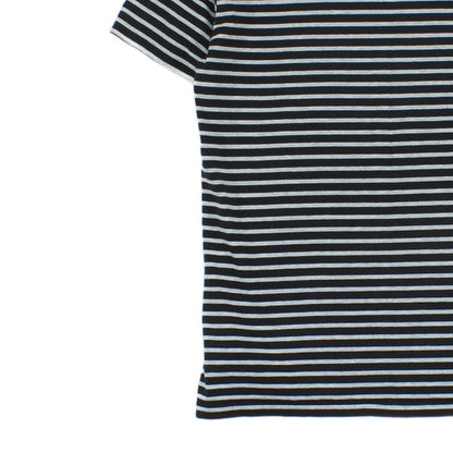 Mens Striped T-Shirt Short Sleeve Slim Fit